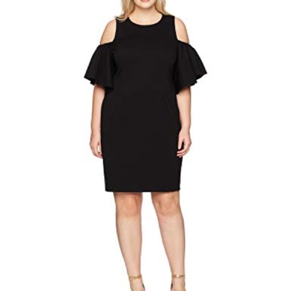 Eliza J Women's Plus Size Cold Shoulder Dress - Picture 1 of 6